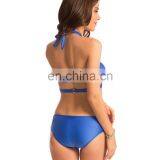 Shimmer Blue Cross Wrap Bikini Set thumbnail-2