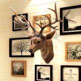 European Style Creative Gifts Resin Animal Deer Head Wall Hanging Interior Decoration Crafts Hang thumbnail-1