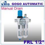 GOGO ATC Highquality Pneumatic FRL Air Filter Regulator and Lubricator Manual Drain 1/2 Inch MIDI Type Air Source Treatment Unit thumbnail-2