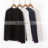 Custom Blank 100 Soft Cotton Long Sleeve Casual Blank Mens Crew Neck T-shirt thumbnail-1