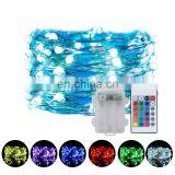 New Fairy Garland RGB 16 Colors Changing Led String Light 5m Battery Remote Control Christmas Outdoor Decor Party Wedding Lights thumbnail-3