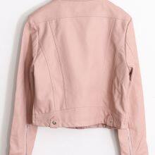 HOT SALE 2021 NEW ARRVIAL LADIES' FAUX ECO LEATHER PU MOTORCYCLE JACKET thumbnail-3