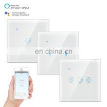 EU/UK Standard Tuya Blue Tooth + WiFi Dual Mode 1 Gang Smart Touch Swich,Support Remote Control Voice Control