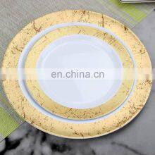 Best Selling 7 / 10 Inch Round Gold Rim Plastic Plate thumbnail-4