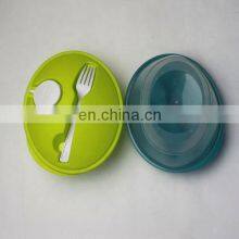 Custom Plastic Salad Container With Fork and Sauce Box thumbnail-3
