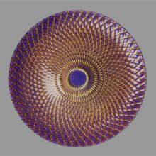 Wholesale Hand Made 13 Inches Red And Gold Banquet Wedding Glass Charger Plates thumbnail-4