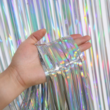 Bulk Themed Foil Curtains - Mermaid/Under Sea/Holographic, Party Supply Curtains thumbnail-2