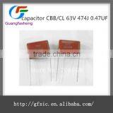 Capacitor CBB/CL 63V 474J 0.47UF P5MM CBB Capacitance thumbnail-1