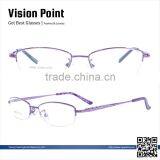 Metal Half-rim 2014 New Fashion Stone See Eyewear Frame Glasses for Women thumbnail-1