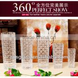 Chinese glass vases (18/24/29cm height)