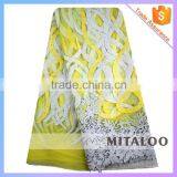 Mitaloo MFL0130 African White Lace Polyester Fabric Net Lace Nigeria Orange African Lace thumbnail-2