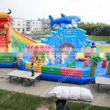 2014 Giant Inflatable Sport Dragon Shark Big Jumper Park thumbnail-1