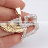 Factory Custom Hip Hop Pendant Necklace B Shap Pendant 925 Silver or k Gold thumbnail-5