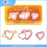 Eco-Friendly Office School Supply Factory Produced Different Heart Shape Paper Clips in Blister card
