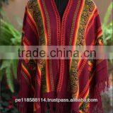 ALPACA WOOL DYED COLOR RUANA