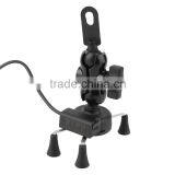 12V Bicycle Motorcycle Phone GPS Stand Holder USB Charger Power Outlet Socket For 3.5-6 Inch Mobile Phone thumbnail-4