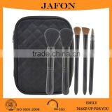 5pcs Chequer Pony Hair Synthetic Hair Makeup Brush With Zipper Bag thumbnail-1