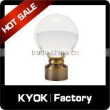 KYOK simple curtain rod finial curtain accessories wholesale,resin/crystal/aluminum material curtain pipe finials                        
                                                                                Supplier's Choice