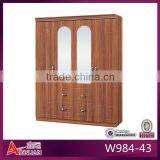 W984-43 High quality 4 door modern sliding wardrobe