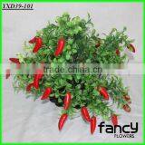 18 Heads Smll Artificial Hoe Pepper Plastic Plants With Tray