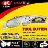 3pcs Trapezoid Blade Zinc Alloy Utility Cutter
