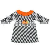 2016 Newest Kids Halloween Costumes Handmade Baby Dress Boutique Fashion Halloween Dress Long Sleeve Chevron Dress thumbnail-3