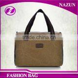 China Supplier Simple Men Daily Use Travel Bag Washed Canvas Male Handbags thumbnail-1
