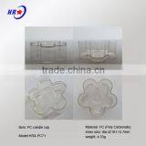 HRX-PC71 TRANSPARENT OR COLOR FLOWER TEALIGHT CANDLE HOLDERS