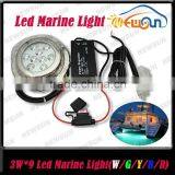 RGB IP68 27W Led Marine Lights Underwater Boat Yacht Fountain Pool Led Light 9V-14V LED Surface Mount Marine Lights