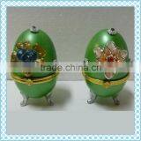 New Product Ceramic Hinged Egg Shape Jewelry Box thumbnail-2