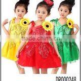 Candy Color 3 Colors Dress Cute Back With Zipper Sun Flower Dress thumbnail-1