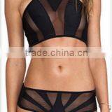 BSC055 Hot Sale Women Transparent Fission Pure Triangle Bikini Swimwear thumbnail-3