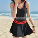 BSC110 New Women Fashion Tight One Piece Pure Skirt Bikini Swimwear thumbnail-2