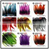 ZPDECOR Feather Hair Extension Dyed Lime Green Laced Medium Rooster Cape Feathers thumbnail-6