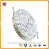 2016 Double Layer Cotton Material Pure Color Flat Shoelaces With Transparent Plastic Tips thumbnail-1