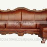 Wood Leather sofa Collection, Leather sofa for Arab