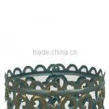 Antique Small Green Golden Brush Tealight Candle Holder Lantern thumbnail-3