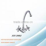TWO CROSS HANDLE HOT AND COLD BRASS KITCHEN FAUCET thumbnail-1
