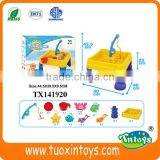 Kids Plastic Outdoor Summer Sand Beach Toys Table Set Sand Play Tools thumbnail-1