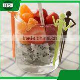 Eco Plastic Tableware Cartoon Person Shaped Fruit Fork Set thumbnail-2
