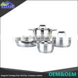 Good Quality Wholesale Mirror Polish 3pcs Cookware Stainless With Silicone Handle thumbnail-4
