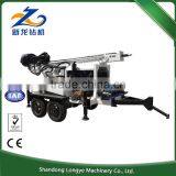 Diesel Engine 200m Depth Trailer Mounted Water Well Drilling Rig, Trailer Mounted Truck Water Well Drilling Rig thumbnail-5