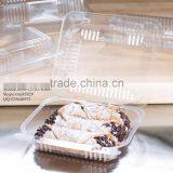 Durable OPS Clear Hinged Plastic Small Oblong Container/ Plastic Bakery Container/ Plastic Food Container for Take Out thumbnail-1