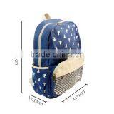 New Style Fashionable Canvas Zip Bohemia Boho Style Backpack School College Laptop Bag for Teens Girls Students, Blue thumbnail-4