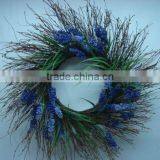 FO-5119 Decorative Flower Wreaths,artificial Lavender Wreath,festive Floral Wreaths thumbnail-1