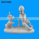 Antique Dog and Boy Friendly Wholesale Bisque thumbnail-1