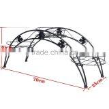 Elegant Arch Metal Potted Plant Garden Patio Display Rack With 3 Holders Flower Pots Holders Display Stand thumbnail-5