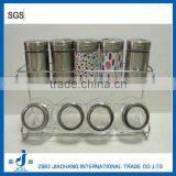 Wholesale Transparent Double-decker Glass Jar Set With Rack thumbnail-1