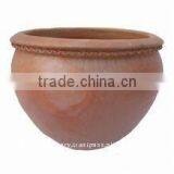 AWE Large Black Clay Pot- Tall Dark Clay Pot- Giant Outdoor Pots thumbnail-1