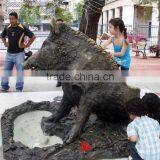Bronze Life Size Outdoor Decorative Wild Pig Statue thumbnail-1